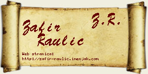 Zafir Raulić vizit kartica